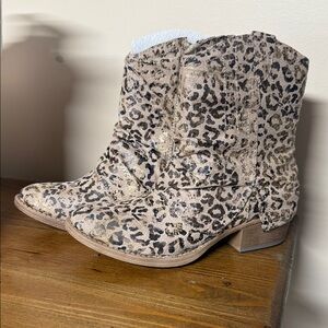 Very G Leopard Print Ankle Boots